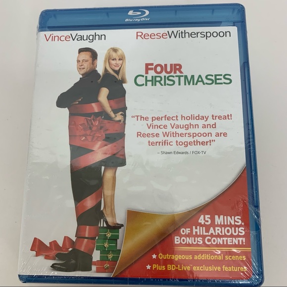 Four Christmases Blu Ray DVD Movie Vince Vaughn Reese Witherspoon Bonus Content - Picture 8 of 9